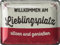 LANOLU Cartel de chapa retro con texto en alemán LIEBLINGSPLATZ - Cartel decorativo para jardín al aire libre, jardín, vintage, decoración de pared, 15 x 20 cm, 15250
