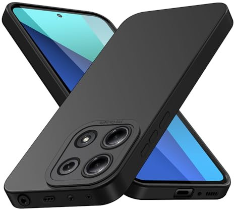Tenphone Coque pour Xiaomi Redmi Note 13 4G (Pas pour Note 13 5G), Housse Etui Protection en Silicone Souple,Cover Antichoc avec Protege de Camera,Compatible avec TPU (Noir, Redmi Note 13 4G)