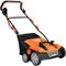 COSTWAY Scarificateur de Pelouse Électrique de 13A, avec Double Interrupteur de Sécurité Réglable à 4 Niveaux Sac de Ramassage de 45 L, Scarificateur et Aérateur Filaire avec 2 Lames (Orange)