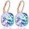 NOBEL SCHMUCK Ohrringe Rosegold Pink bis Türkis Markenkristalle 925 Silber