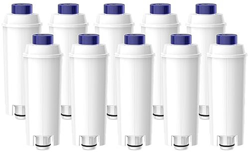 Oleic 10 piezas filtro de agua para cafetera Delonghi Magnifica, suaviza el agua, reduce la cal - incluyendo las versiones de la serie ECAM, Esam, ETAM