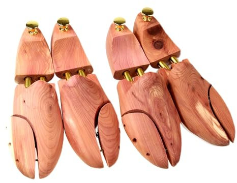 UK Size 8 Twin Pack Mens Shoe Trees in Cedar Wood