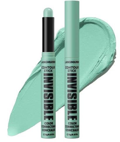Creme Konturenstift, Matt Bronzer Stick, Gesichtsformung Konturierung Stick Makeup, Verblendbar & glatt, Wasserfest & langanhaltend, natürliches Finish Concealer Bronzer-Stift #02 Grün