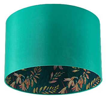 Abat-jours Tambour Contemporain de 40 cm Vert pour Lampes de Table, de Sol et de Suspension, pour Salon et Chambre, E27 E14 60 watts Maxi par Stella & Mag Creative