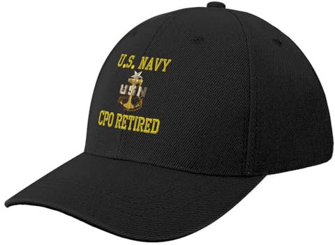 LXCUDXZ Baseball Kappe US Navy CPO Retired USN Cap Baseball Cap Caps Fluffy Hat Sommerhüte Hut für Männer Frauen Party Geschenk