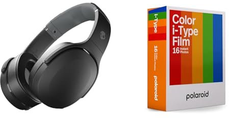 Skullcandy Crusher Evo Over-Ear Wireless Headphones with Sensory Bass, 40 Hr Battery, Microphone & Polaroid 6009 Color Film for i-Type - Double Pack, 8.8 cm X 10.7 cm