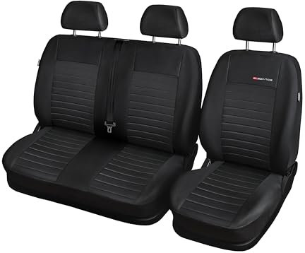 MOTOS Personalisierte sitzbezüge auto für Peugeot Partner II 2008-2018 Perfekt angepasste Autositzbezüge mit aktivem Airbag-System, dreilagigem Material und makelloser Oberfläche, die ideale Sitzaufla