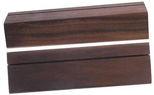 JEWEDECO Kartenhalter Aus Holz Kartensockel Zur Anzeige Postkartenhalter Für Den Desktop Spielkartenständer Natürliches Holzmaterial