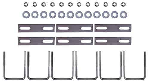 TIOMIOSEA Bügelschraube Quadratische U Bolzen U-Schrauben Schellen M8*40 * 100 mm 6 Stück, Kohlenstoffstahl mit Rahmenplatte und Unterlegscheiben für Abschleppen von Autos Schiffen Reparatur