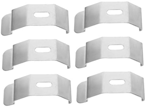 PRETYZOOM 6pezzi Staffe Per Tende Verticali Clip Per Installazione Tende Pacchetto Supporto Fissaggio Sicuro Per Montaggio Soffitto e Parete Accessori Per