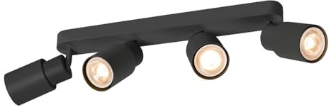 SLV PURI 2.0 Tube, Wand- und Deckenaufbauleuchte, long, 4 x max. 6 W GU10, schwarz