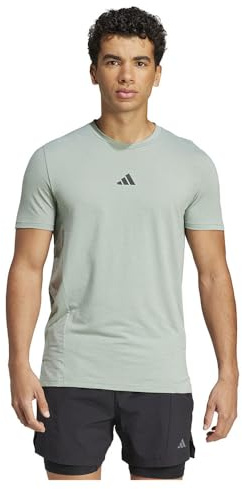 adidas Men's Designed for Training Workout T-Shirt Silver Green 2XL