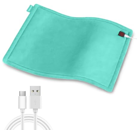 Comfheat USB Heizkissen, 5V Heizkissen zur Schmerzlinderung, 3 Heizstufen & automatische Abschaltung, Wärmetherapie zur Schmerzlinderung bei Bauchkrämpfen (Grün)