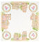 Nuvole di Stoffa Quadratisches Baumwoll-Mittelstück La Vie en Rose Shabby Chic 100x100 cm