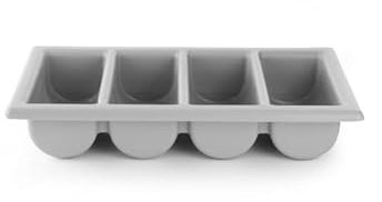 Arredo Chef Bac à couverts GN 1/1, 4 compartiments, Gris clair