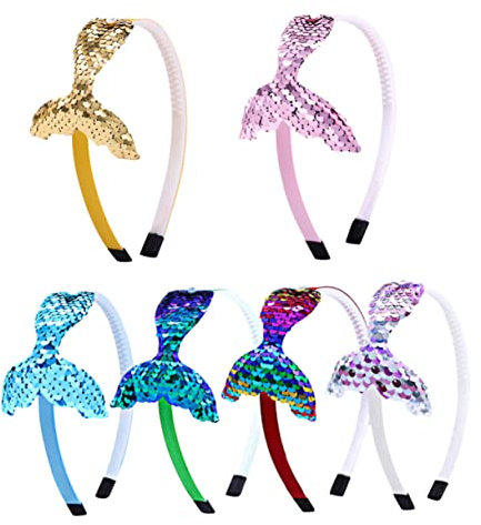Vaguelly 6Stücke Mädchen Meerjungfrau Haarreifen Kopfschmuck Für Bunte Party Kopfbedeckung Für Geburtstagsfeiern Und Meerjungfrau Themenveranstaltungen