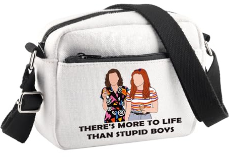 PLITI Stranger Merchandise Crossbody Bag There's More To Life Than Stupid Boys Mike Steve Eleven Dustin Max Lucas Will Gift