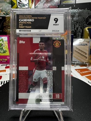 Collect-a-Bubbles | 2024-25 Topps Manchester United Team Set | 2025 - Casemiro - 13 - Lamina statica - Prima squadra | Ace Graded 9 | Numero certificato 355324