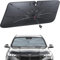 Parasole Auto Tipo Ombrello Pieghevole con Custodia – Coprisole Parabrezza Interno Riflettente Anti-UV, Protezione Solare per Cruscotto, Auto SUV Furgoni, Installazione Rapida, Argento