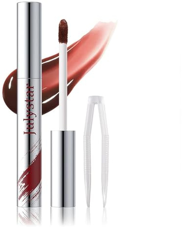 Matte Liquid Lip Stain, Peel Off Lip Liner Tattoo with Tweezer,Waterproof, Long-Lasting,Non-Stick Cup Lip Gloss Stain for All Skin Types,Highly Pigmented Color Lipstick (01#)