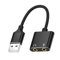 Plug and Play Adaptateur USB vers 3,5 mm Carte son stéréo externe USB pour microphone et casque professionnel