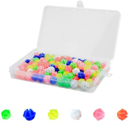 Bojueshaw 108pcs Colorful Bike Spoke Beads,Plastic Clip-on Wheel Decorations,Spoke Accessories for Kids Children Bikes(Multicolor)