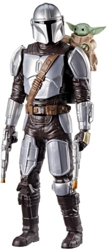 Star Wars The Mandalorian & Grogu Kopfgeldjäger-Blaster, Action-Figur (28 cm) mit Soundeffekten, interaktives Spielzeug für Jungen & Mädchen ab 4 Jahren