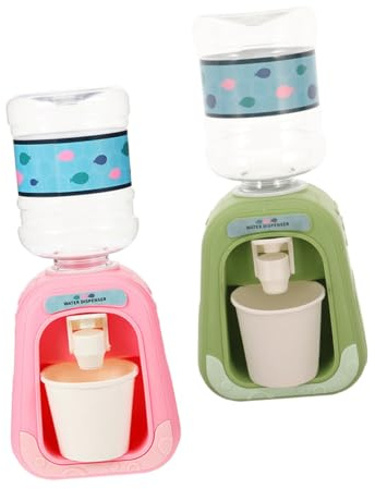 WHAMVOX 2 Stück Mini Wasserautomat Spielküche Wasserfunktion Ab Jahren Teiliges Set mit Abnehmbarem Spender und Flasche Kindgerechtes Trinkspielzeug Kreativität und Wiederverwendbar