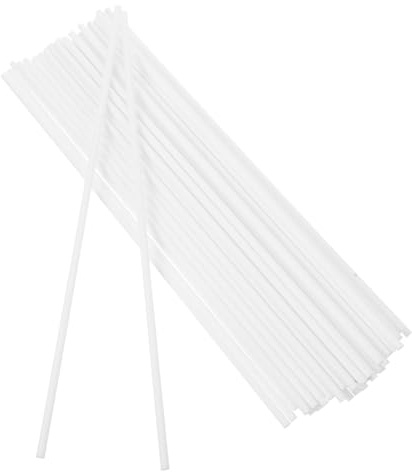 Schilfrohre für Diffusor 50 Stück Faser Weiß Weihnachten Party | Aromastäbchen ohne Kleber, Kapillare Diffusion, für Schlafzimmer und Büro, 4mm, 50stücke