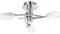 LITECRAFT Macti Flush Ceiling Light 3 arm with Cut Glass Shades in Satin Nickel
