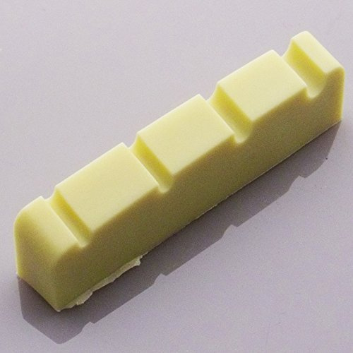 Sattel für Bassgitarre, Graphit, 4 Saiten, 38 mm x 6 mm, elfenbeinfarben