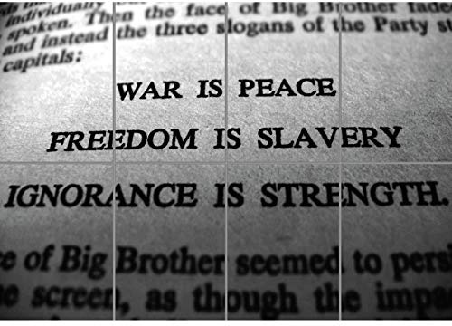 Doppelganger33 LTD Big Brother 1984 George Orwell Novel Page War Peace Freedom Slavery XL Giant Panel Poster Art Print (8 Sections)