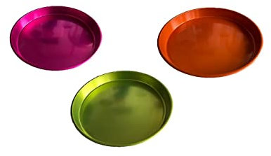 Conny Clever Schickes Weihnachtsteller SET, 3 x Weihnachts Teller Metall 32cm