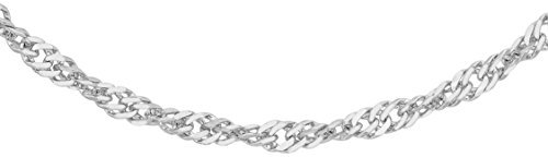 CARISSIMA Damen-Panzerkette 375 Weißgold-5.13.0465
