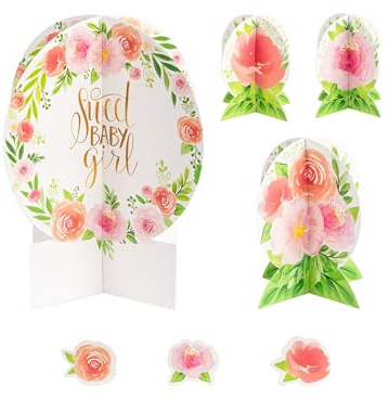 Amscan 282165 - Floral Baby Shower Table Decorating Centrepiece Kit - 8 Pack