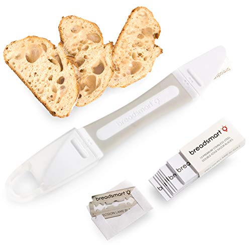 Breadsmart Lame - Bread Scoring Tool - Set of 10 Stainless Steel Blades - Bakers Dough Scorer - Best Baking Accessories