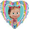 Ballon en aluminium coeur Masha et Michka™ 46 cm 18 Grabo Balloons®