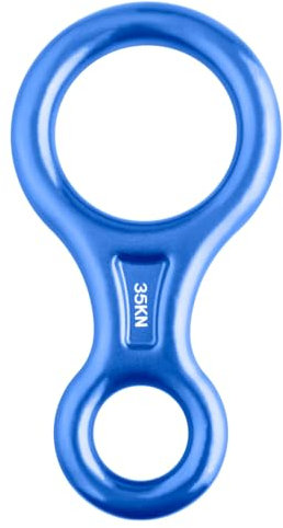 Azarxis 35kN Abseilachter, Abseilgerät Klettern 8 Descender für Erholung im Freien (Blau)