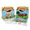 Eier-Etiketten, Cartoon Etiketten für 1 kg Eier - Tragebox Motiv Mobilstall