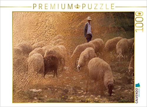 CALVENDO Puzzle Hirte und Herde | 1000 Teile Lege-Größe 64 x 48 cm Foto-Puzzle für glückliche Stunden