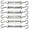 6 Stück M5 Seilspanner Edelstahl 304 Spannschloss Drahtspanner Verstellbare Spannschloss Haken und Haken für Gespannte Seil zu Verschärfen und Elastischen Effekt Regulieren Seilzubehör
