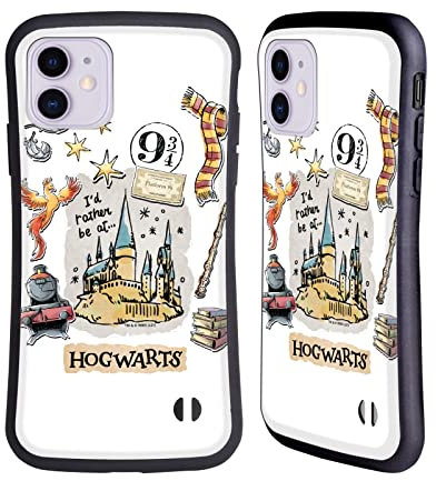 Head Case Designs Offizielle Harry Potter Hogwarts-Einklebebuch Erinnerungsstücke Hybride Handyhülle Hülle Huelle kompatibel mit Apple iPhone 11