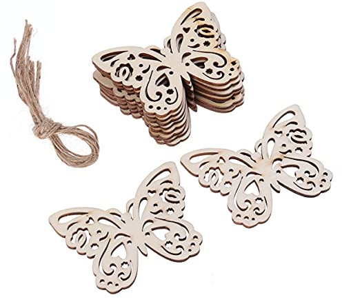 EXCEART Holzornament Paket einschließlich: 10 Stück Holzscheiben. Holzscheibe