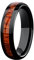 Mesnt Ring Herren Wolframcarbid Eheringe Verlobungsring mit Holz Inlay Wolfram Ring Gravur 6MM Schwarz Braun Herren Ringe Gr??e 54 (17.2)