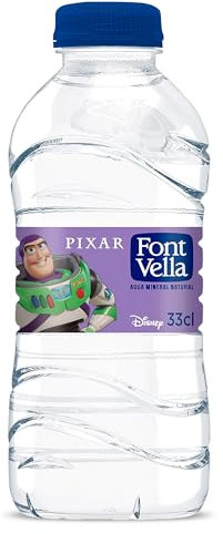 Agua mineral natural Font Vella botella 33 cl