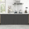LIVEINU Schrankvorhänge für Küche, Kleiderschrank, Badezimmer, Staubdichter Vorhang für Regale, Wandpaneele, hängende Tür, Japanische Noren Selbstklebend 80x90cm Dunkelgrau