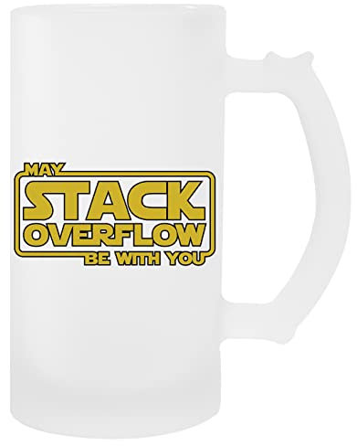 GUNMANT May Stack Overflow Be With You Transparent Bier Becher Mit Griff Beer Mug With Handle