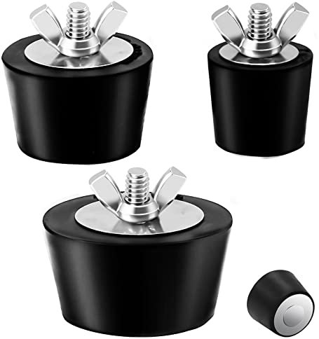 3 Skimmer Piscina Desmontable, Tapones de Goma con Tornillos de Acero Inoxidable, Tapones de línea de Retorno para Piscina enterrada (1 Pulgada, 1,5 Pulgadas, 2 Pulgadas)