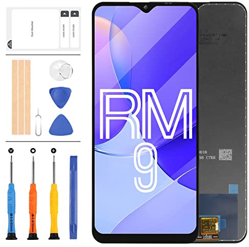 per Xiaomi Redmi 9 Sostituzione Schermo per Xiaomi Redmi 9 M2004J19G M2004J19C Display LCD Touch Screen Digitizer Assembly Kit Parti di Riparazione con Strumenti (Nero)