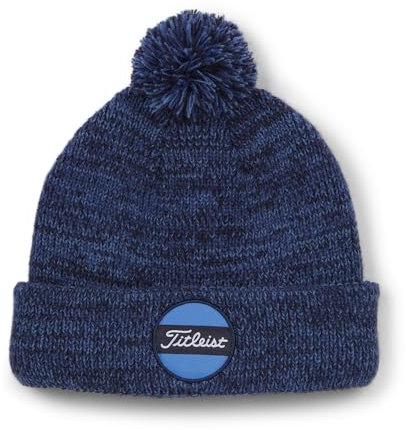 Titleist Unisex Kinder Junior Boardwalk Pom Beanie, Heather/Marineblau, Einheitsgröße